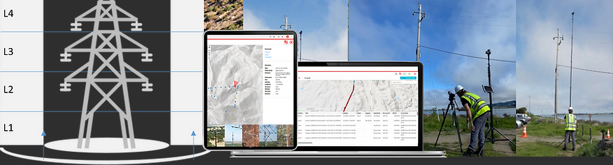Telescopic camera pole for landscape and utilities survey